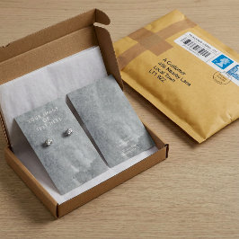 Grijze waterverf-oormerskaart visitekaartje