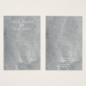 Grijze waterverf-oormerskaart visitekaartje (Voorkant /achterkant)