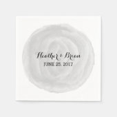 Grijze Waterverf Papier Napels Servetten (Voorkant)