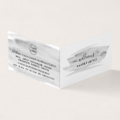 Grijze Waterverf penseelstreek, maak artistieke Lo Visitekaartje (Buitenkant)