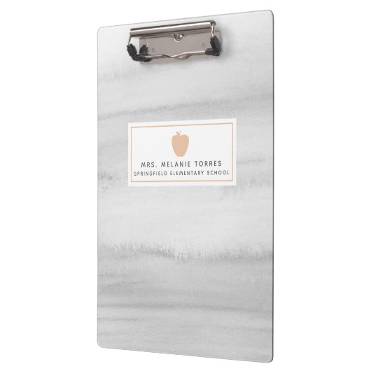 Grijze Waterverf Roze Apple-lesbord Klembord (Links)