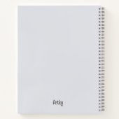Grijze Waterverf Sardine Art Custom Monogram Naam Notitieboek (Achterkant)