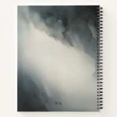 Grijze Waterverf Sardine Art Initialen Smoke Shado Notitieboek (Achterkant)