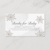 Grijze Waterverf Silver Snowflakes Book Request Informatiekaartje (Voorkant)
