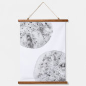 Grijze waterverf spatten hangend wandkleed (Voorkant)