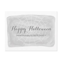 Grijze Waterverf Spider Web Halloween Briefkaart