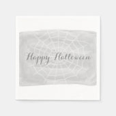 Grijze Waterverf Spider Web Halloween Servetten (Voorkant)