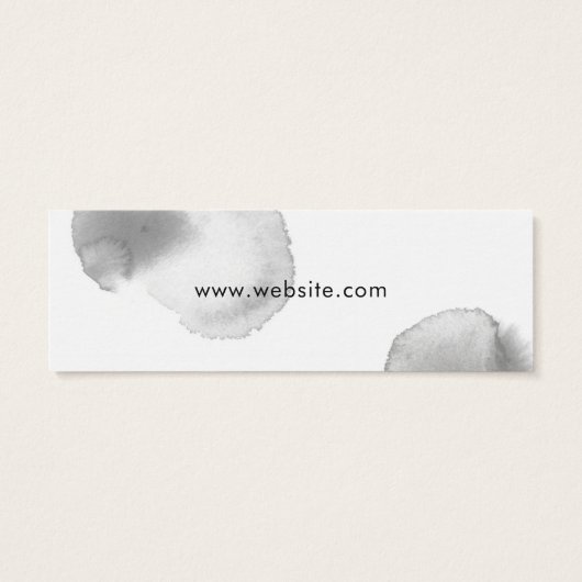 Grijze Waterverf Splash White Modern Price Label Mini Visitekaartjes (Achterkant)