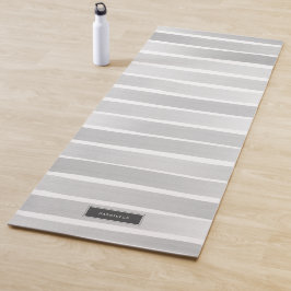 Grijze Waterverf Stripes Yogamat