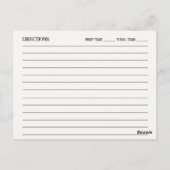 Grijze Waterverf Utensils Vrijgezellenfeest Recept Briefkaart (Achterkant)