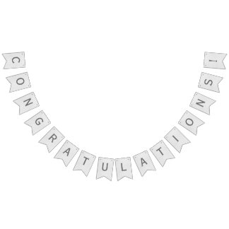 Grijze Waterverf visgraatbanner Vlaggetjes