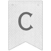 Grijze Waterverf visgraatbanner Vlaggetjes (Eerste vlag)