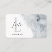 Grijze Waterverf Visitekaartje (Voorkant)