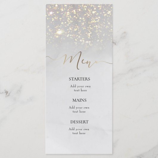 grijze waterverfspatten Menu (Voorkant)