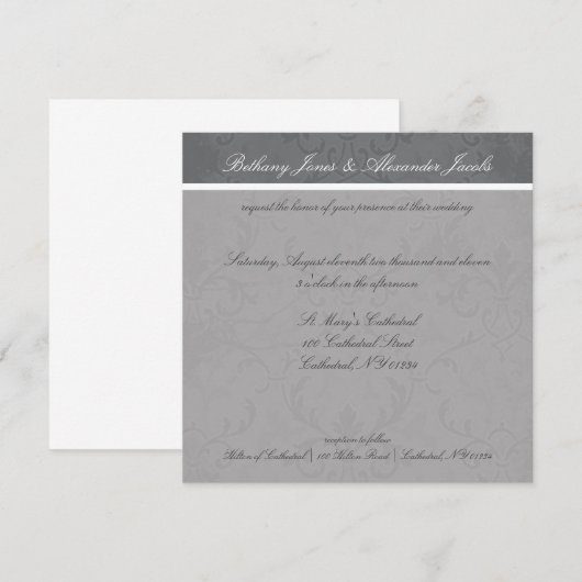 Grijze weddenschappen kaart (Voorkant / Achterkant)