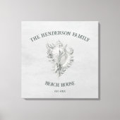 Grijze weergave Shell Canvas afdrukken (Voorkant)