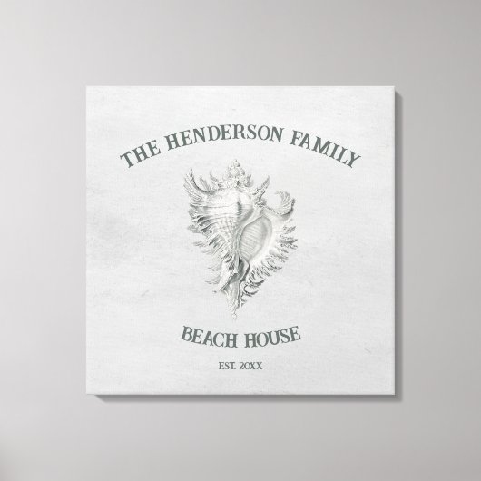 Grijze weergave Shell Canvas afdrukken (Voorkant)