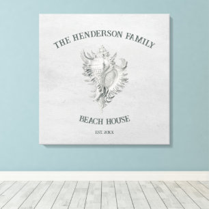 Grijze weergave Shell Canvas afdrukken