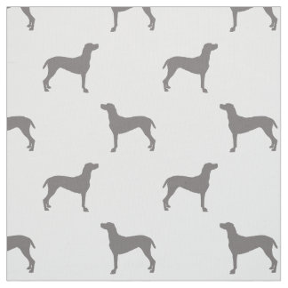 Grijze weimaraner Silhouettes op witte achtergrond Stof