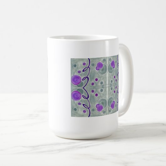 Grijze Wereldbollen Deken Mok (Voorkant rechts)