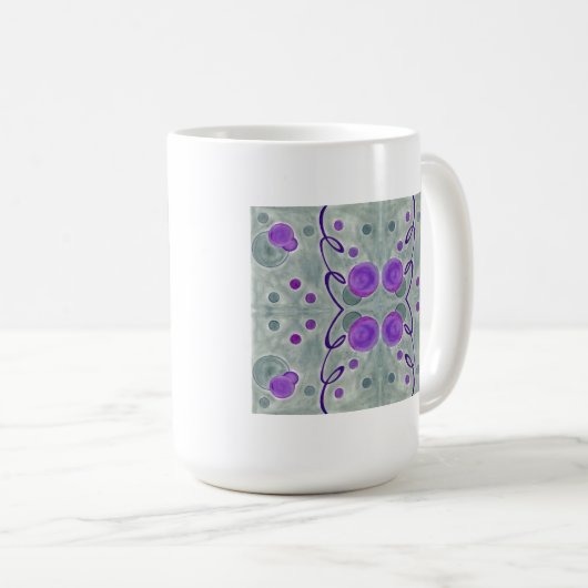 Grijze Wereldbollen Deken Mok (Voorkant rechts)