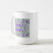 Grijze Wereldbollen Deken Mok (Voorkant links)