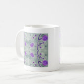 Grijze Wereldbollen Deken Mok (Voorkant links)