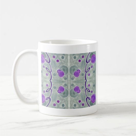 Grijze Wereldbollen Deken Mok (Links)