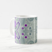 Grijze Wereldbollen Deken Mok (Voorkant links)