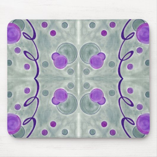 Grijze Wereldbollen Deken Mousepad Muismat (Voorkant)