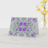 Grijze Wereldbollen Deken Wenskaart Kaart (Gele Bloem)