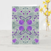 Grijze Wereldbollen Deken Wenskaart Kaart (Gele Bloem)