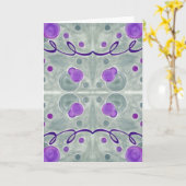 Grijze Wereldbollen Deken Wenskaart Kaart (Gele Bloem)