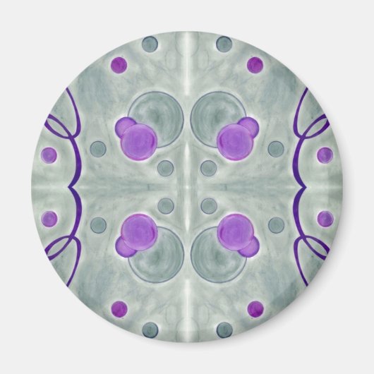 Grijze Wereldbollen dekenmagneet Magneet (Voorkant)