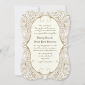 Grijze Whimsical Pattern Wedding Invitations Kaart (Voorkant)
