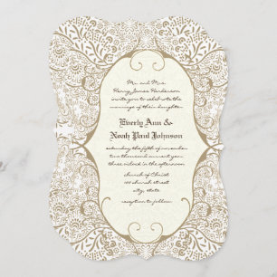 Grijze Whimsical Pattern Wedding Invitations Kaart