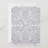 Grijze whisky Love Bird Pattern Wedding Inviting Kaart (Achterkant)