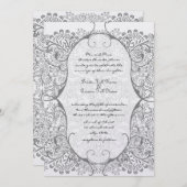 Grijze whisky Love Bird Pattern Wedding Inviting Kaart (Voorkant / Achterkant)