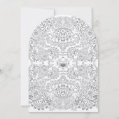 Grijze whisky Love Bird Pattern Wedding Inviting Kaart (Achterkant)