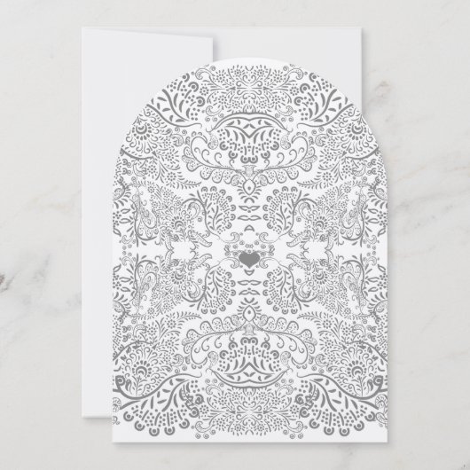 Grijze whisky Love Bird Pattern Wedding Inviting Kaart (Achterkant)