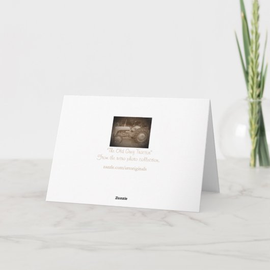  grijze wiet-gisttrekker met foto sepia kaart (Achterkant)