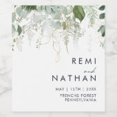 Grijze wijn en gouden lef-weddenschap wijn etiket (Enkel label)