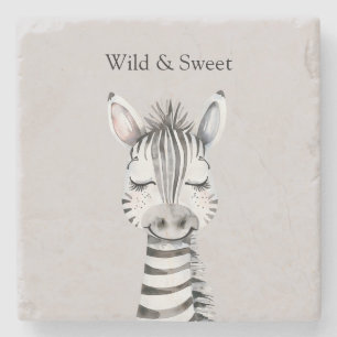 Grijze Wilde & Zoete Zebra Stenen Onderzetter