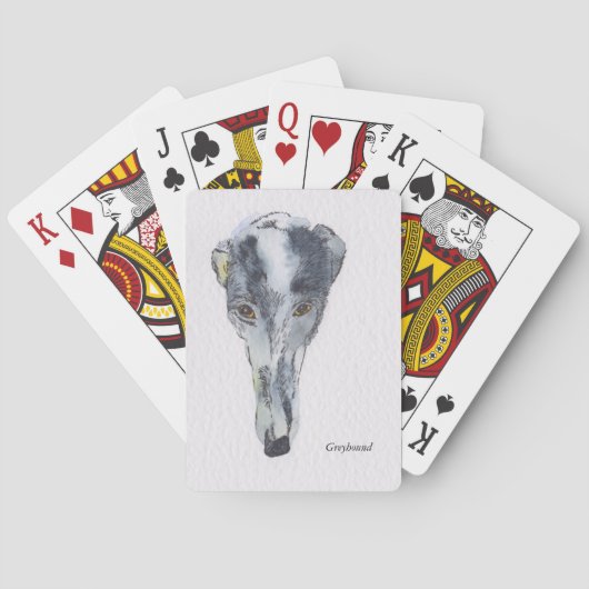 Grijze windhond speelkaarten (3) (Achterkant)