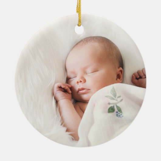 Grijze Winter Sneeuwvlok Eerste Kerst Keepsake Keramisch Ornament (Achterkant)