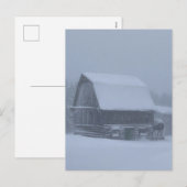 Grijze winterdag Finn Barn Michigan Upper Peninsul Feestdagenkaart (Voorkant / Achterkant)