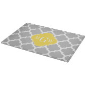 Grijze Wit Marokkaans #5 Pineappel 3 Initiaal Mono Snijplank (Hoek)