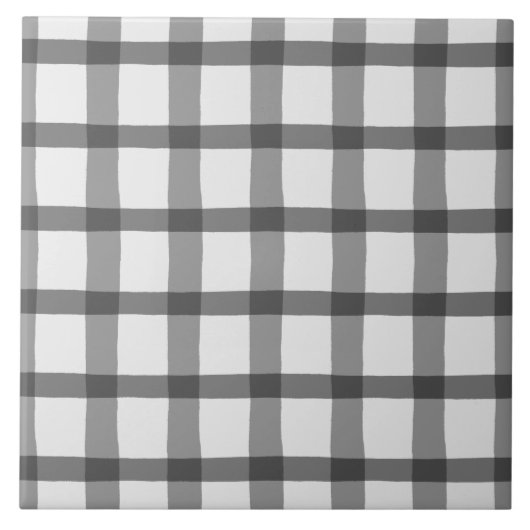 Grijze witte boerderij Pset Patterned Tegeltje (Voorkant)