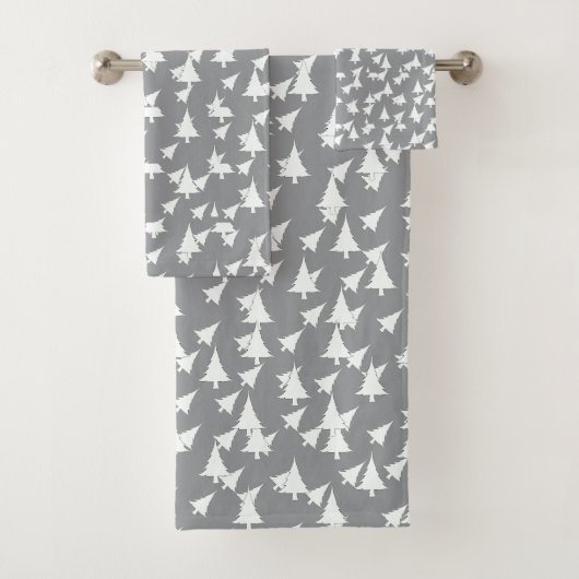 Grijze witte bomen bad handdoek (Insitu)