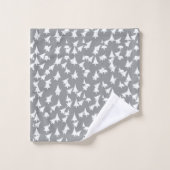 Grijze witte bomen bad handdoek (Wasdoekje)